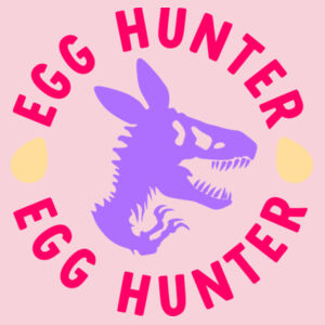 Egg Hunter T-Rex Kids Tee Girls Design